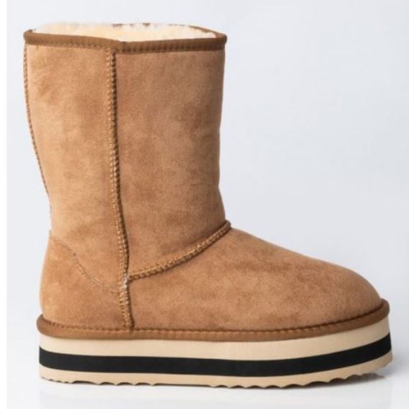 AZALEA WANG - Show Me It All Beige Boots - Size 7 - Picture 7 of 9